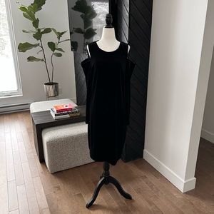 CALVIN KLEIN dress in black velour